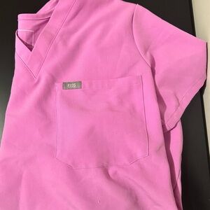 Figs Pink Scrub Top & Bottom